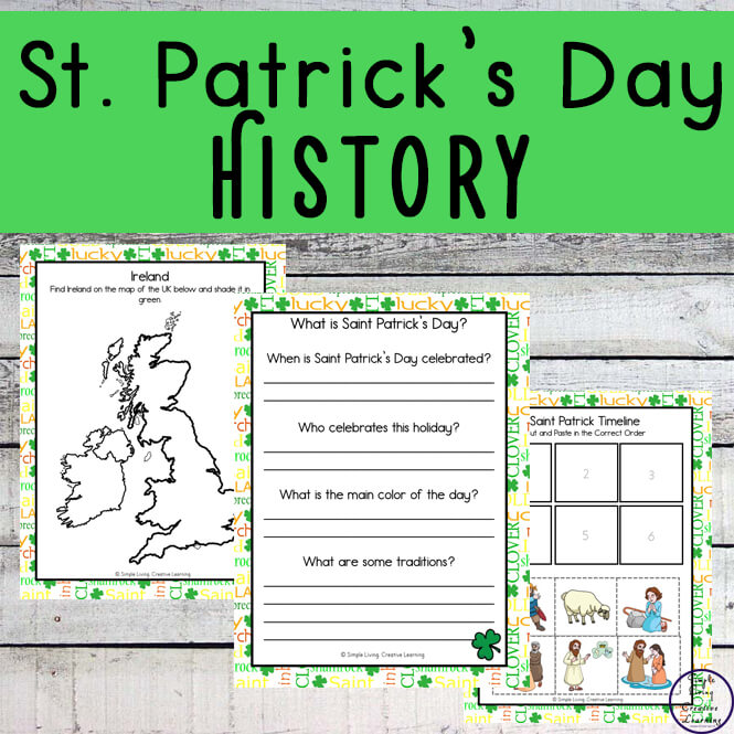 St. Patrick's Day History Worksheets - Simple Living. Creative Learning