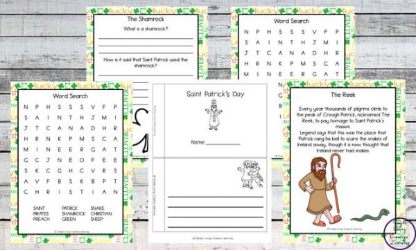 St. Patrick's Day History Worksheets - Simple Living. Creative Learning