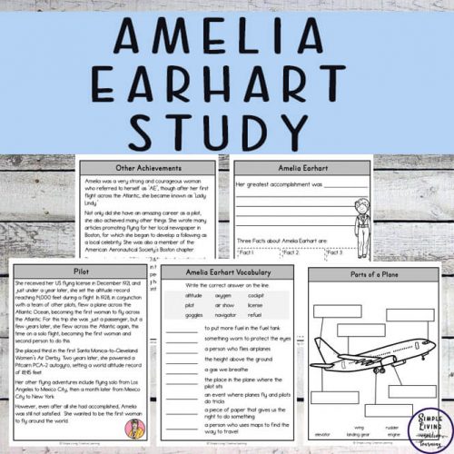 Amelia Earhart was a courageous and determined aviation pioneer who kids will love learning about through this Amelia Earhart Study.