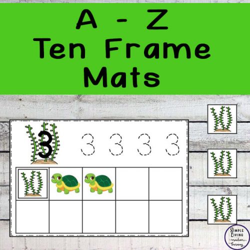These fun A - Z Ten Frame Mats help kids practice their counting and number recognition skills as well as introducing them to the concept of the ten frame.