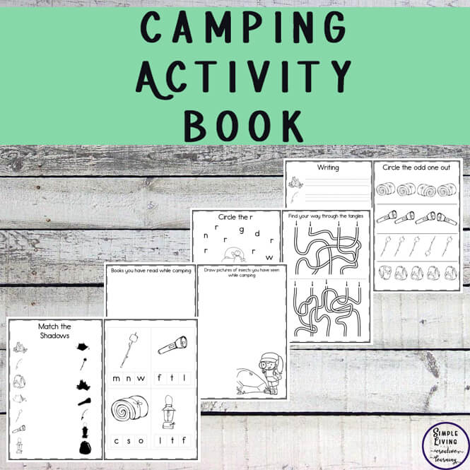 This Camping Activity Book will help make it more enjoyable for young children and keep them entertained if the weather is not especially kind.