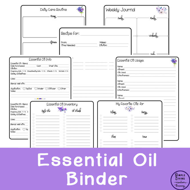 This gorgeous, printable Essential Oil Binder will keep all your essential oil notes from books, articles and classes, organised beautifully.