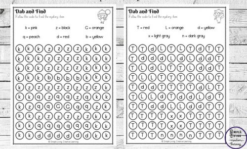 As children complete these Dab and Find Mystery Items worksheets, they will be working on their fine motor skills, letter sense as well as working on learning their colours.