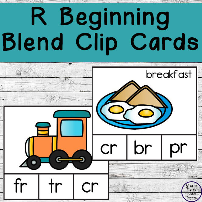 R Beginning Blend Count and Clip Cards