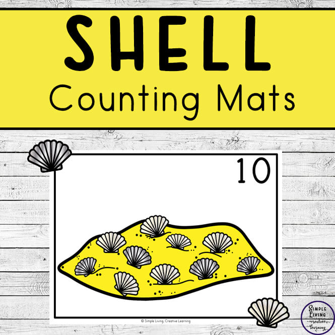 Focusing on the numbers 1 - 20, these Shell Counting Mats are a fun, hands-on math activity that preschoolers and toddlers will love.