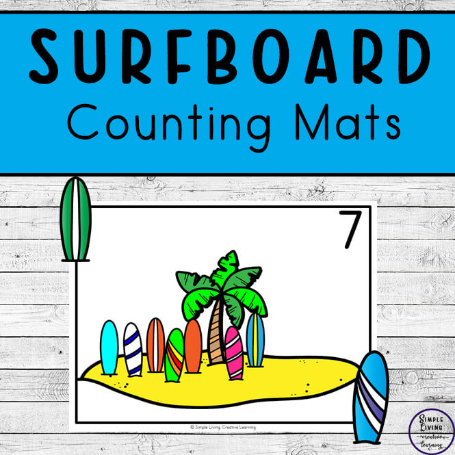 Focusing on the numbers 1 - 20, these Surfboard Counting Mats are a fun, hands-on math activity that preschoolers and toddlers will love.