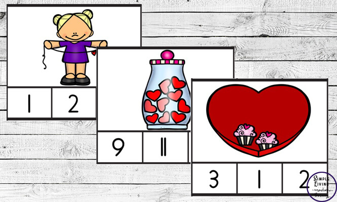 Preschoolers and toddlers will love these Valentine Counting Cards! This hands-on activity is fun and can be used multiple times. This activity focuses on counting the numbers 1 – 10.