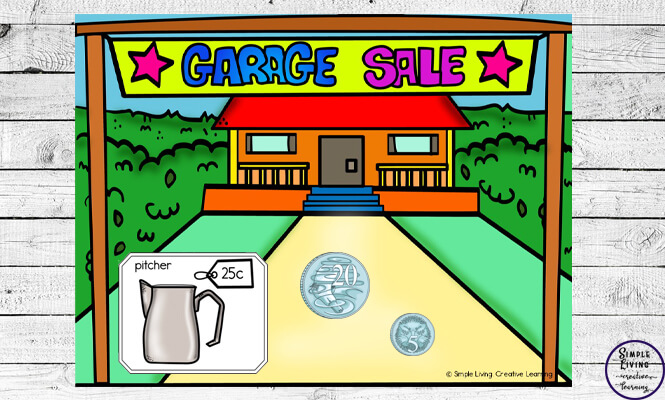 Learning about purchasing items with money is a great skill for kids to have. These Garage Sale Worksheets are a great hands-on approach, combined with some worksheets to help children learn money.