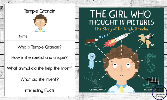 After reading The Story of Dr. Temple Grandin, children can then look at how special and unique they are with these great I am Unique printables.