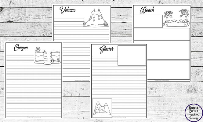 To learn more about them, these Landforms Notebooking Pages cover 32 different landforms and are a wonderful way to record your research.