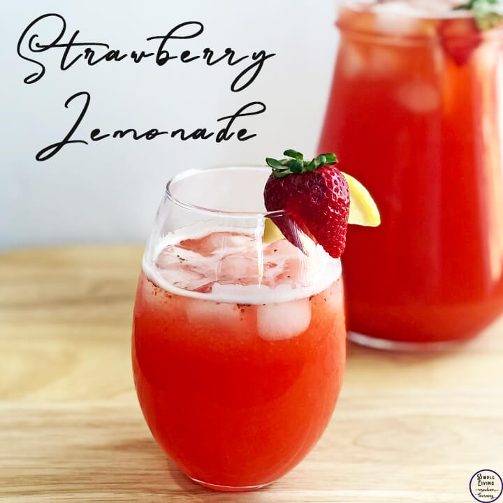 This easy and refreshing homemade Strawberry Lemonade, made from fresh fruit, is lovely to drink on a hot day.