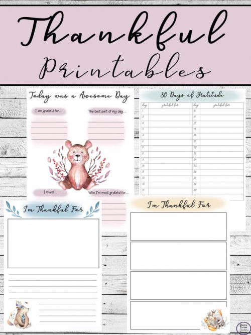 Thankful Printables - Simple Living. Creative Learning