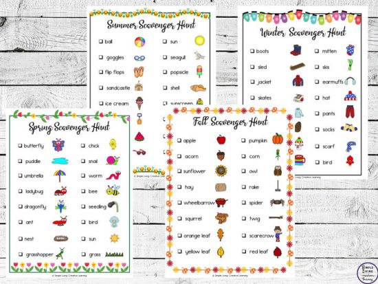 Printable Scavenger Hunts - Simple Living. Creative Learning
