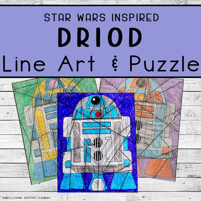 Droid Line Art and Puzzle
