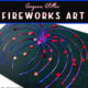 Glitter Fireworks Art