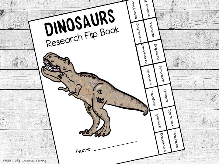 Dinosaur Research Flip Book