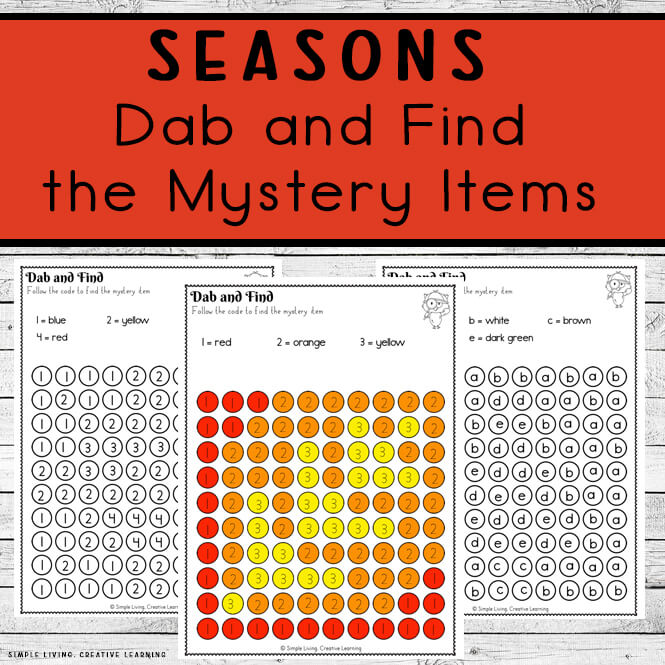Seasons Dab and Find Activity