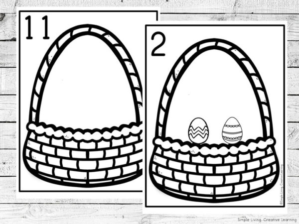 Easter Basket Counting Mats - Simple Living. Creative Learning