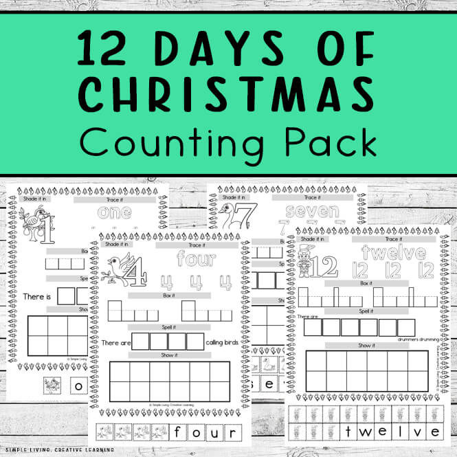 12 Days of Christmas Counting Pack