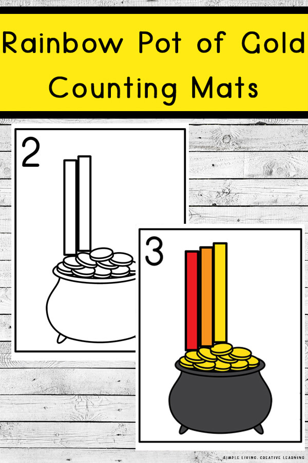 Rainbow Pot of Gold Counting Mats
