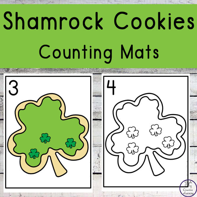 Shamrock Cookies Counting Mats