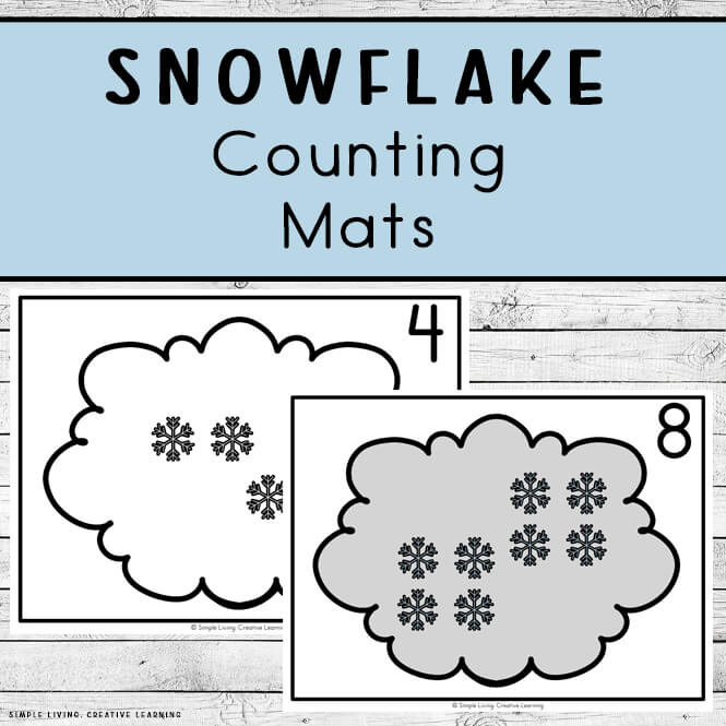 Snowflake Printable Counting Mats