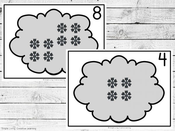 Snowflake Counting Mats - Simple Living. Creative Learning