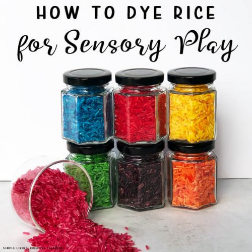 How to dye rice for sensory play
