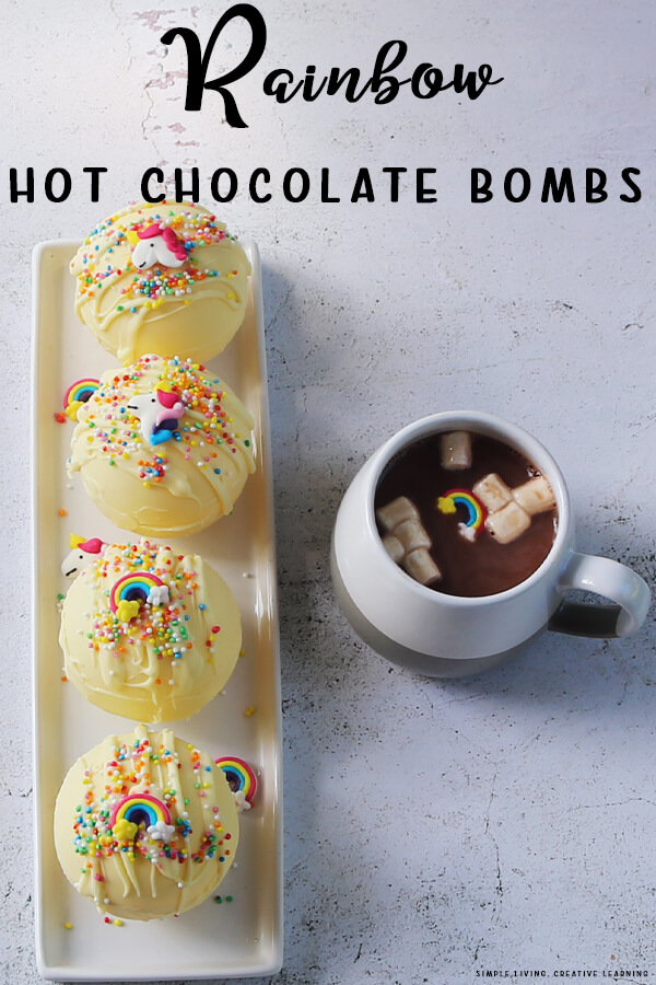 Rainbow Hot Chocolate Bombs