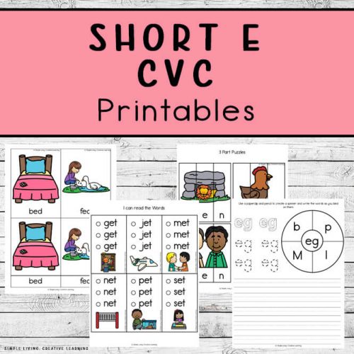 Short E CVC Printables