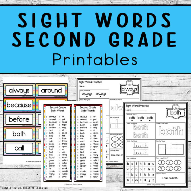 Second Grade Sight Word Printables