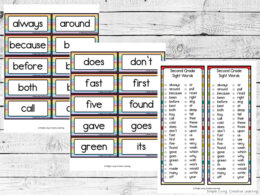 Second Grade Sight Word Printables - Simple Living. Creative Learning