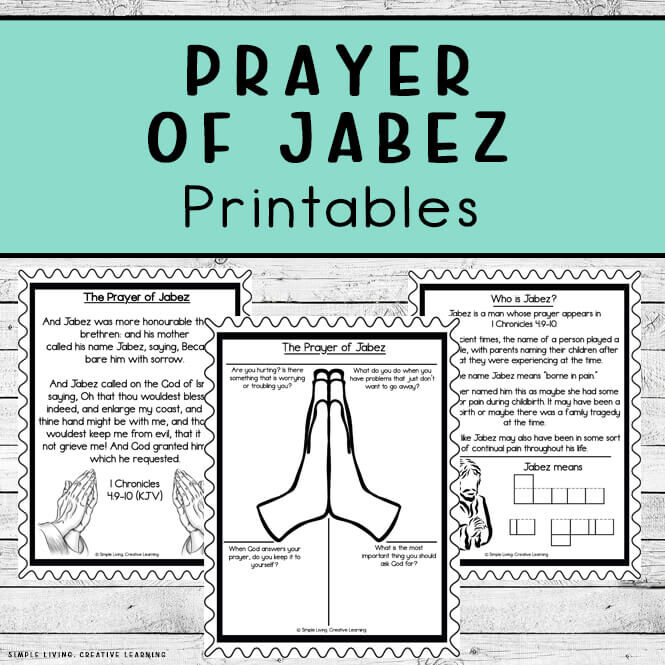 Prayer of Jabez Printables
