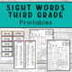 Third Grade Sight Word Printables