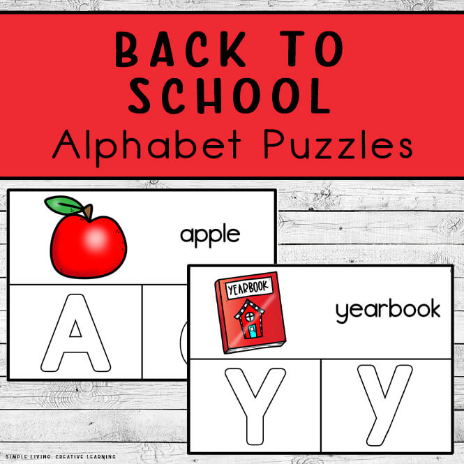 Back to School Alphabet Puzzles