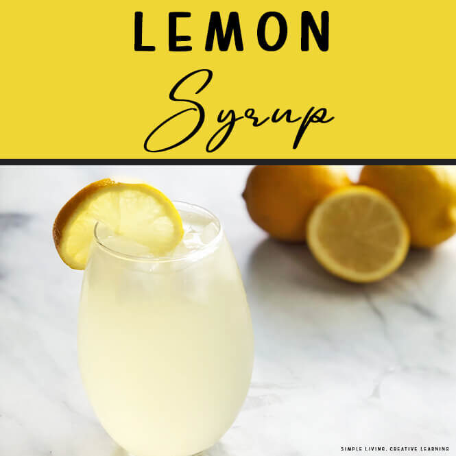Lemon Syrup concentrate used in a drink