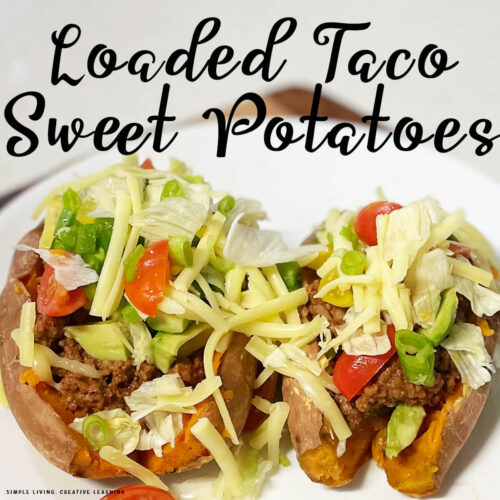 Loaded Taco Sweet Potatoes front view