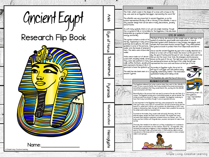 Ancient Egypt Flip Book and Information Pages 