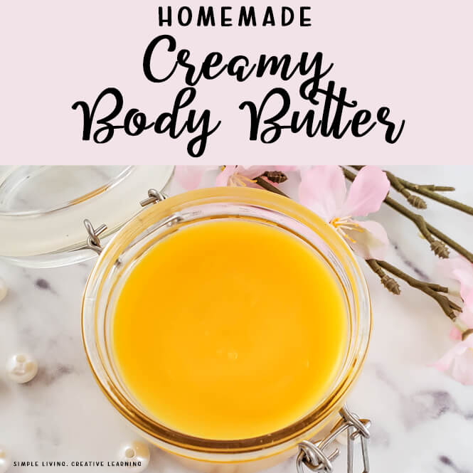 DIY Creamy Body Butter from above