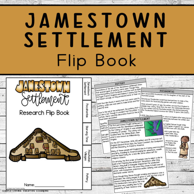 Jamestown Settlement Flip Book Cover and Information Pages