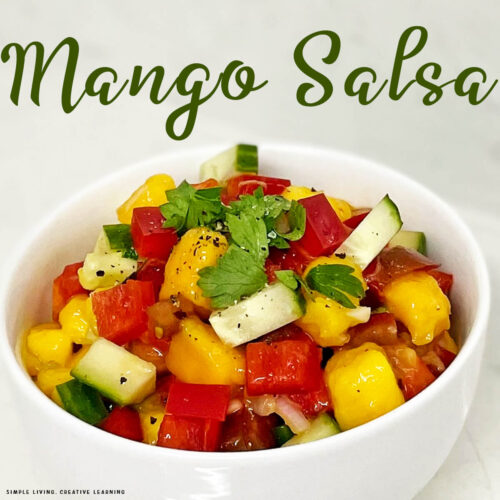 Fresh Mango Salsa in a bowl