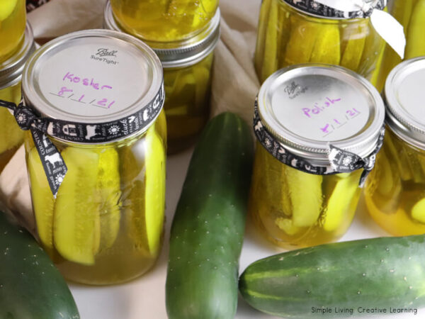 How to Can Pickles jars with labels