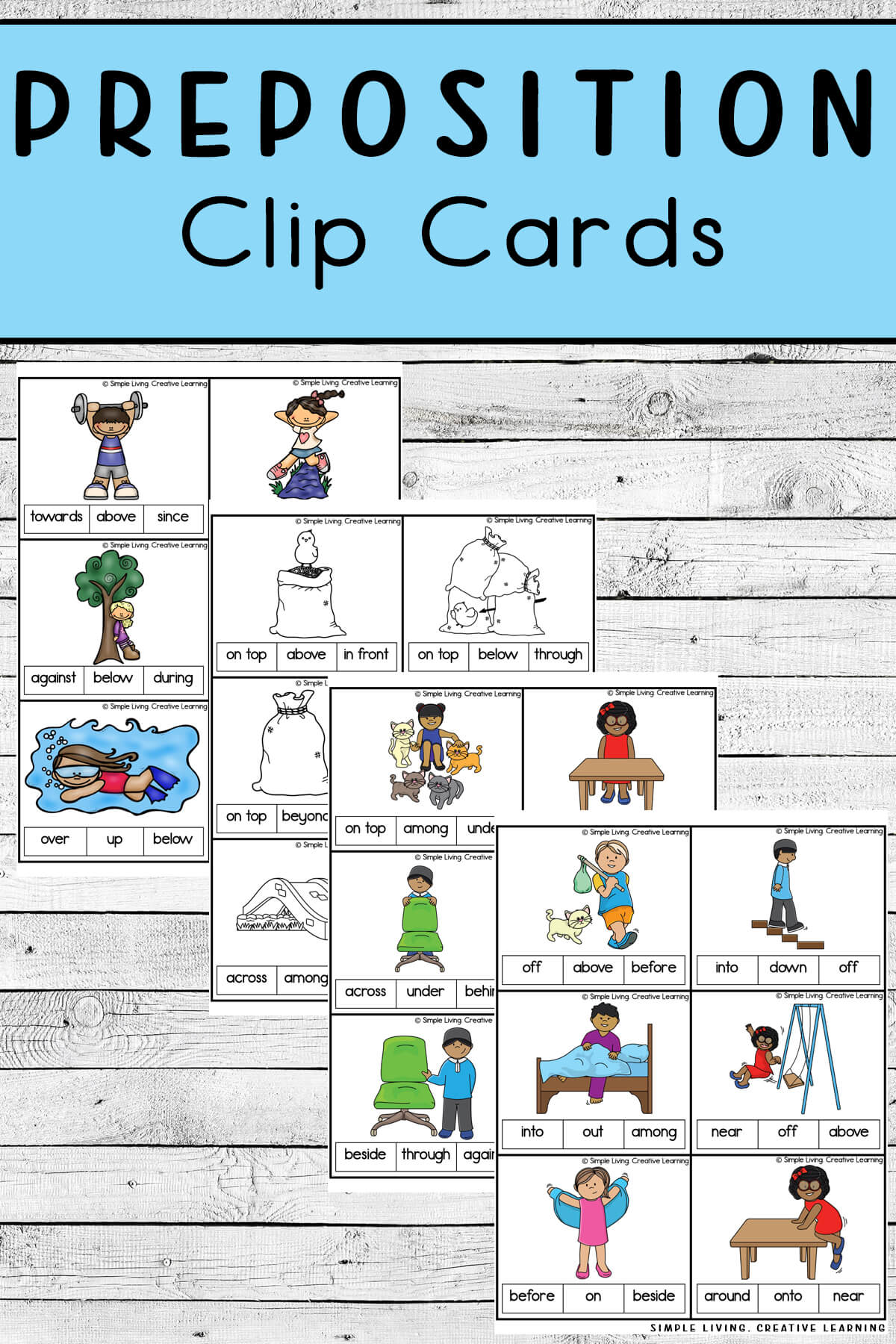 Preposition Clip Cards