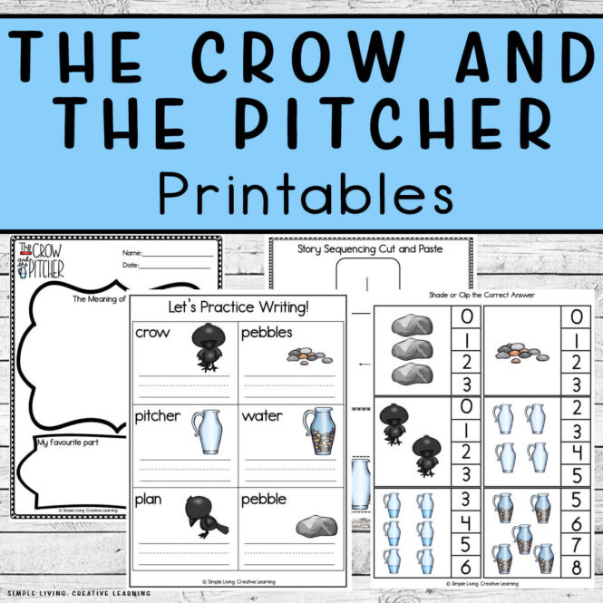 The Crow and the Pitcher Mixture of Printables