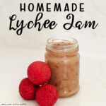 Homemade Lychee Jam in a glass jar
