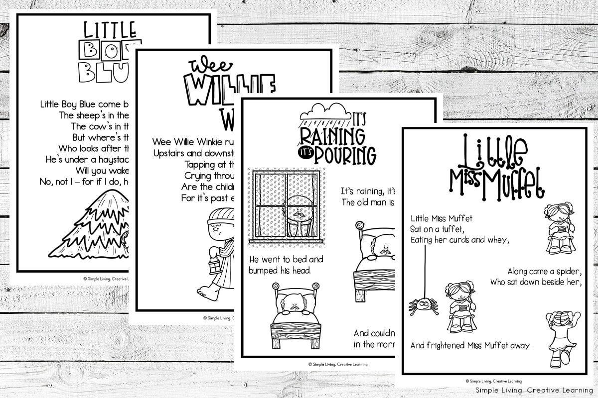 Nursery Rhyme Posters {3} black and white posters