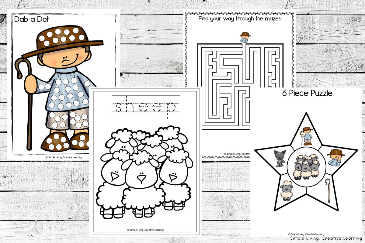 The Shepherd Who Cried Wolf Printables activity pages