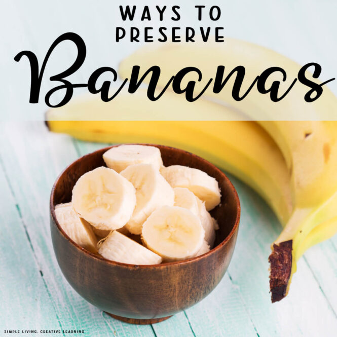 Ways to Preserve Bananas cut pieces in a bowl