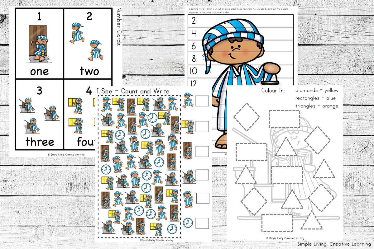 Wee Willie Winkie Printables math pages