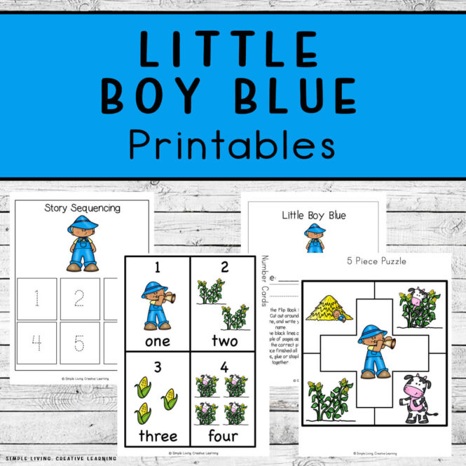 Little Boy Blue Printables four pages